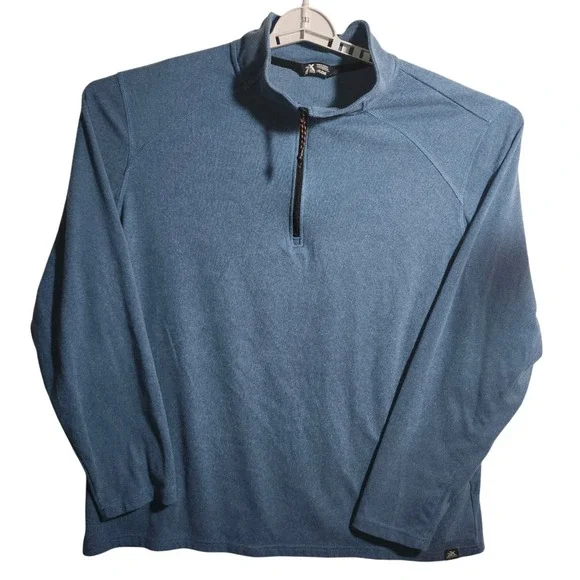 ZeroXposur Mens Quarter Zip Pullover Midnight Blue B86957 XXL Activewear Top - Picture 1 of 10